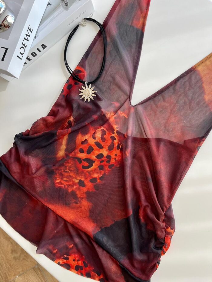 Vestido Cala Red Print - Image 2