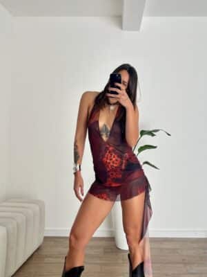 Vestido Cala Red Print